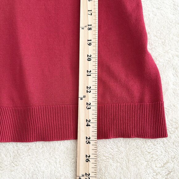 Cable & Gauge Sweater Womens Size L Red O Ring Cutout Holiday - Picture 8 of 8